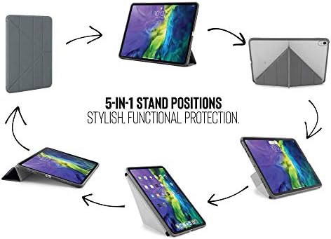 Pipetto iPad Air 4 10.9 אינץ '| תיק עמדת עמדת 5-in-1 | פגוש TPU אטום הלם | עפרון אפל 2 סנכרון ותואם